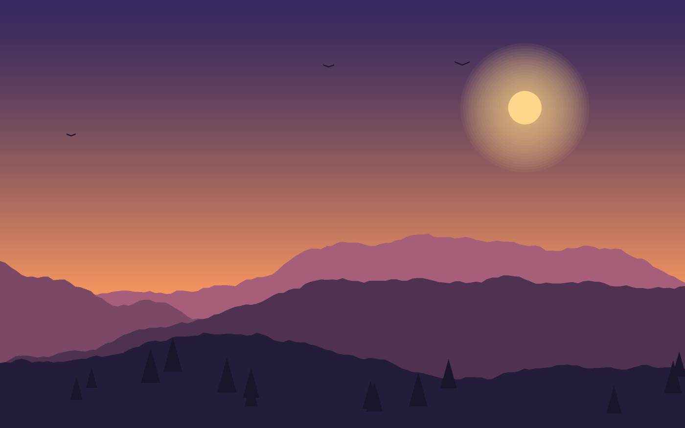 Illustrazione di un paesaggio