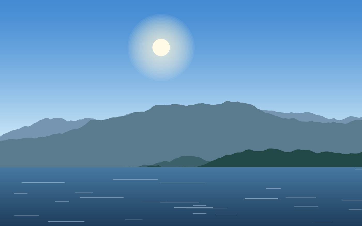 Ilustração de uma paisagem