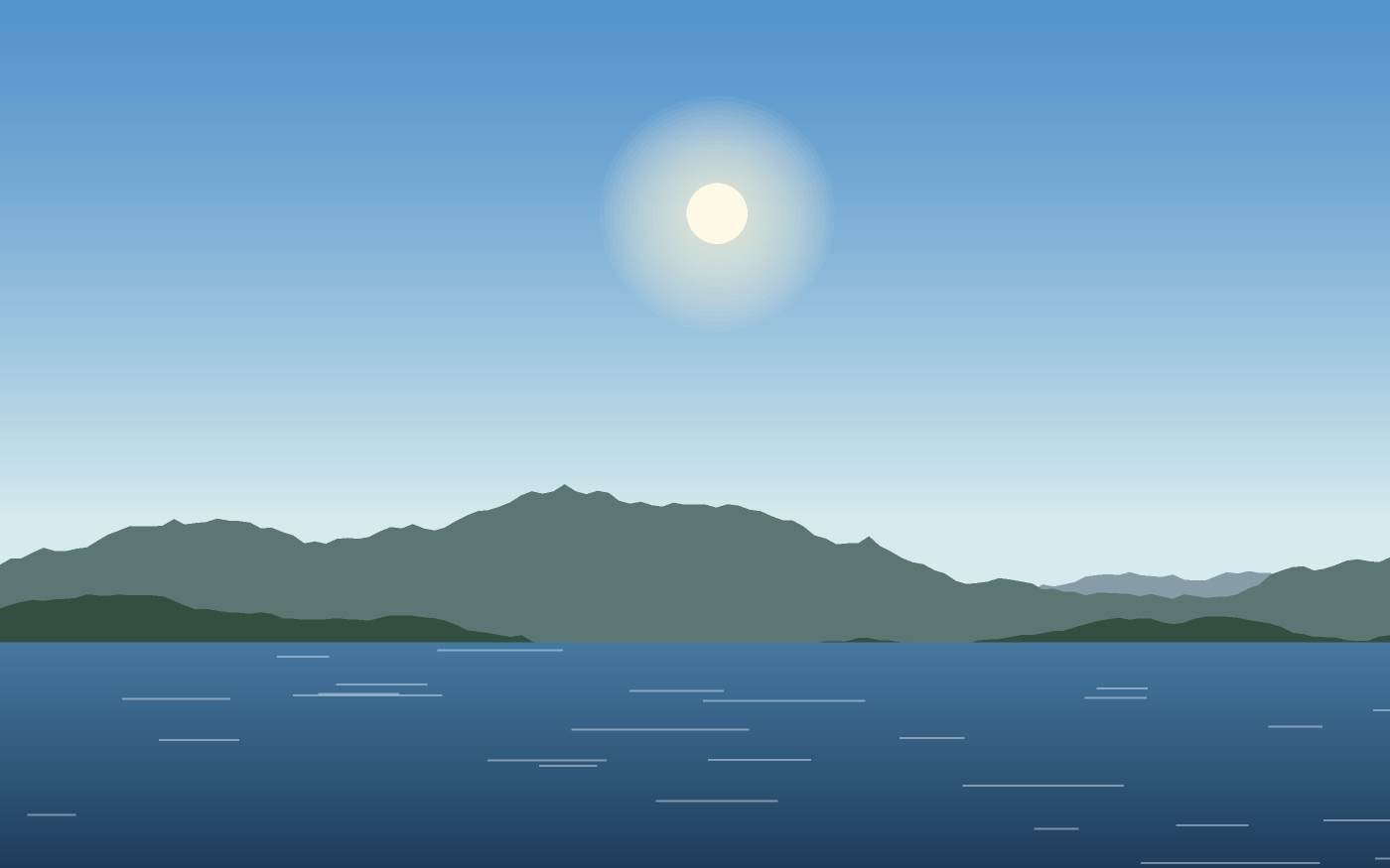 Ilustração de uma paisagem